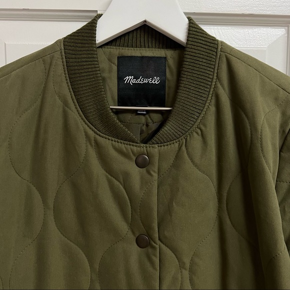 Madewell Quilted Military Jacket Surplus Green NWOT - Picture 3 of 6